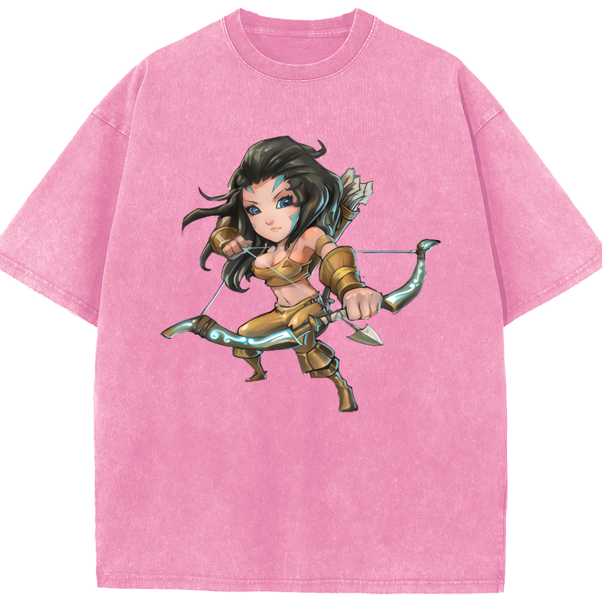リーグ・オブ・レジェンド League of Legends LOL 綿100% ヴィンテージ風 半袖Tシャツ（フロントプリント）